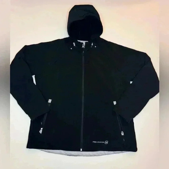 Free Country Women’s  Full Zip Hooded Black Jacket Size- Extra Large - Picture 8 of 11